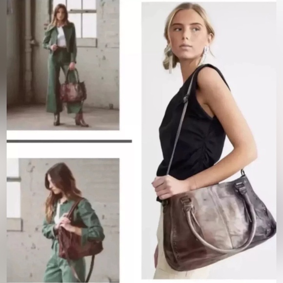 NWT Bed Stu Rockababy Leather Satchel Shoulder Crossbody Bag Starry Night $300 - Picture 15 of 15